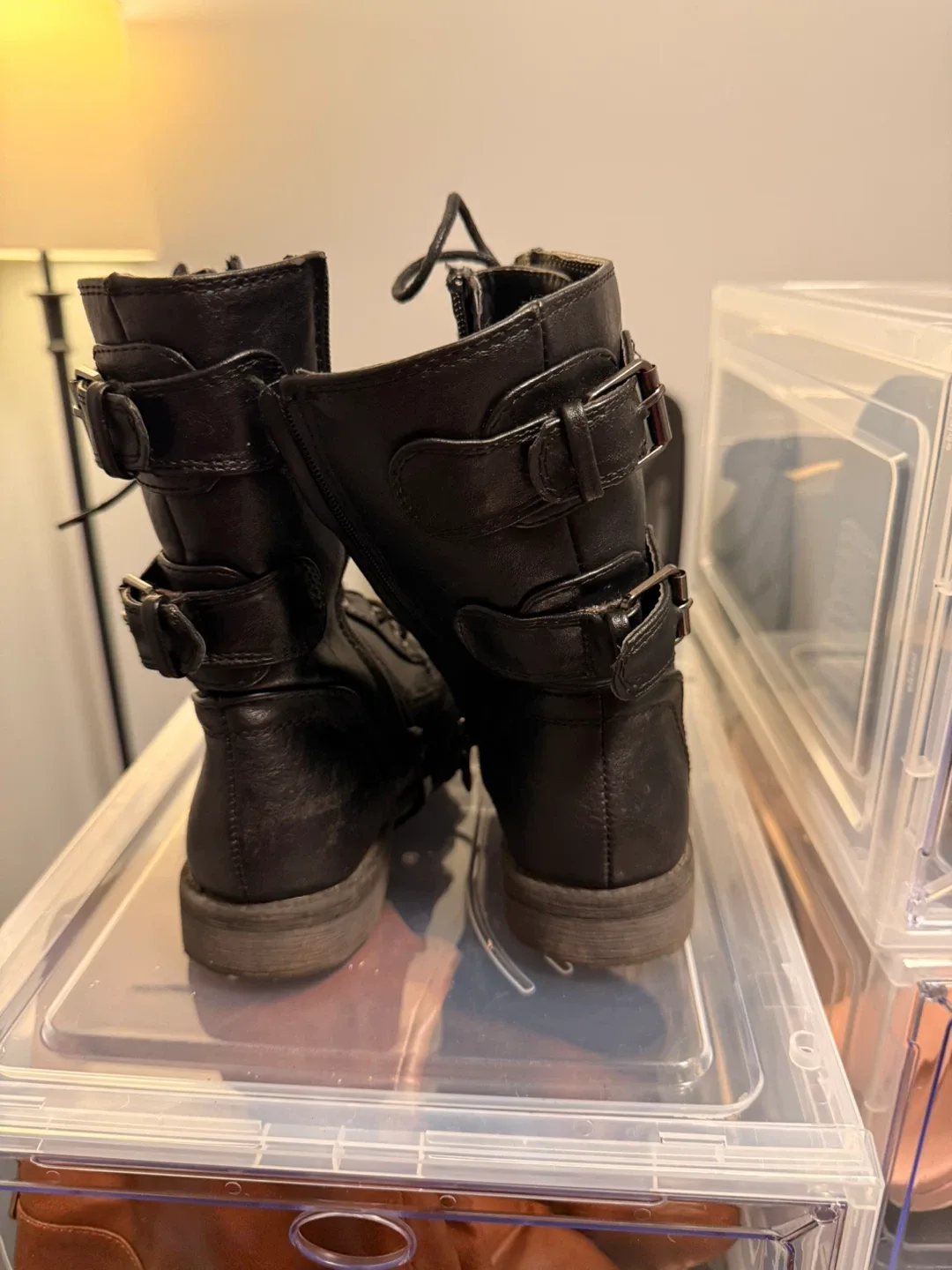 Black Lace-Up Ankle Boots image indicator(3)