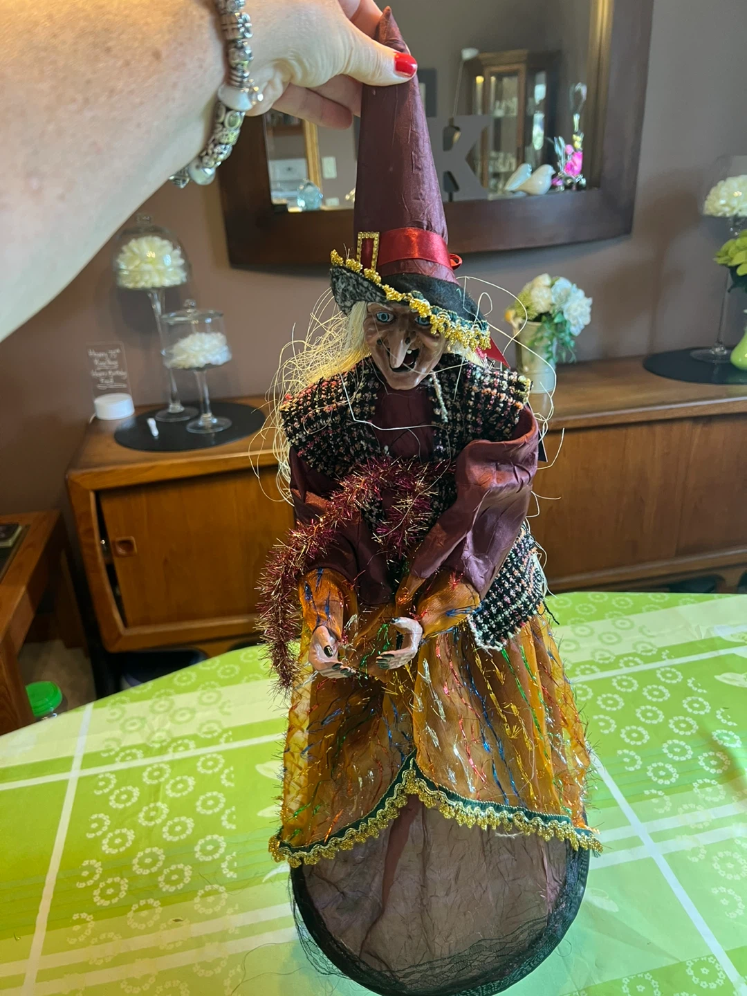 Hanging Halloween Witch Decoration