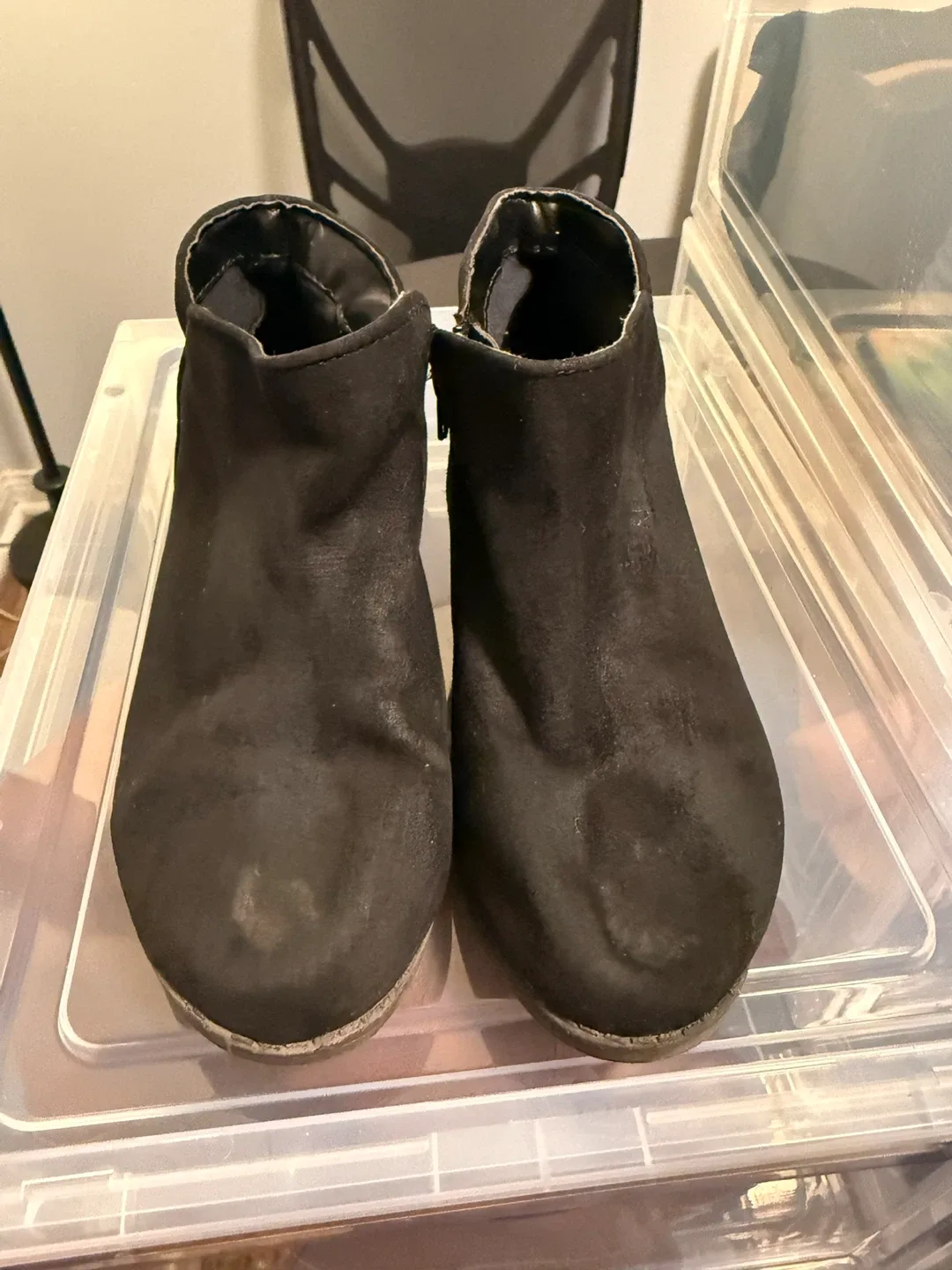 Black Ankle Boots - Size Unknown image indicator(2)