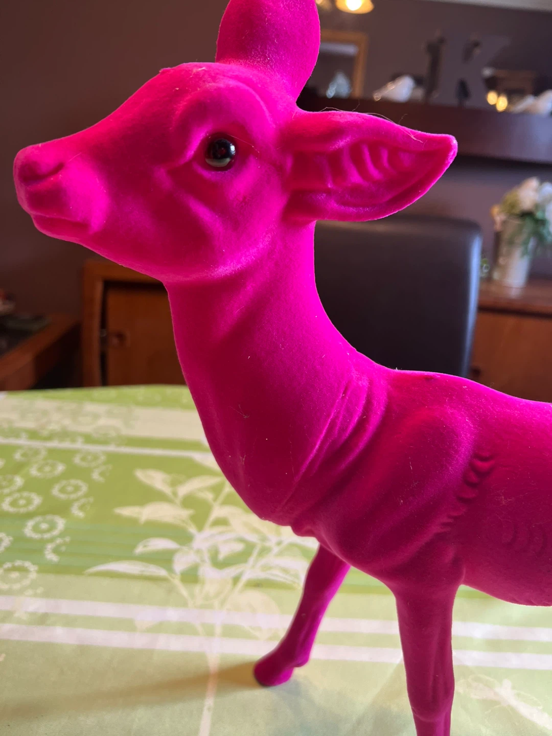 Pink Velvet Deer Decoration - photo 3