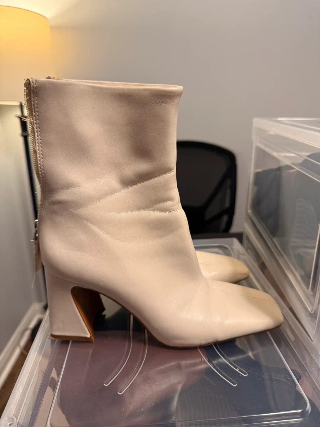 Zara Heeled Ankle Boots - Size 6 thumbnail