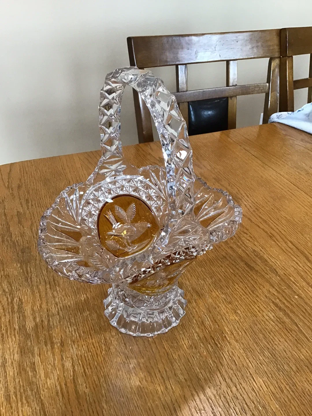 Crystal Basket with Bird Design image indicator(2)
