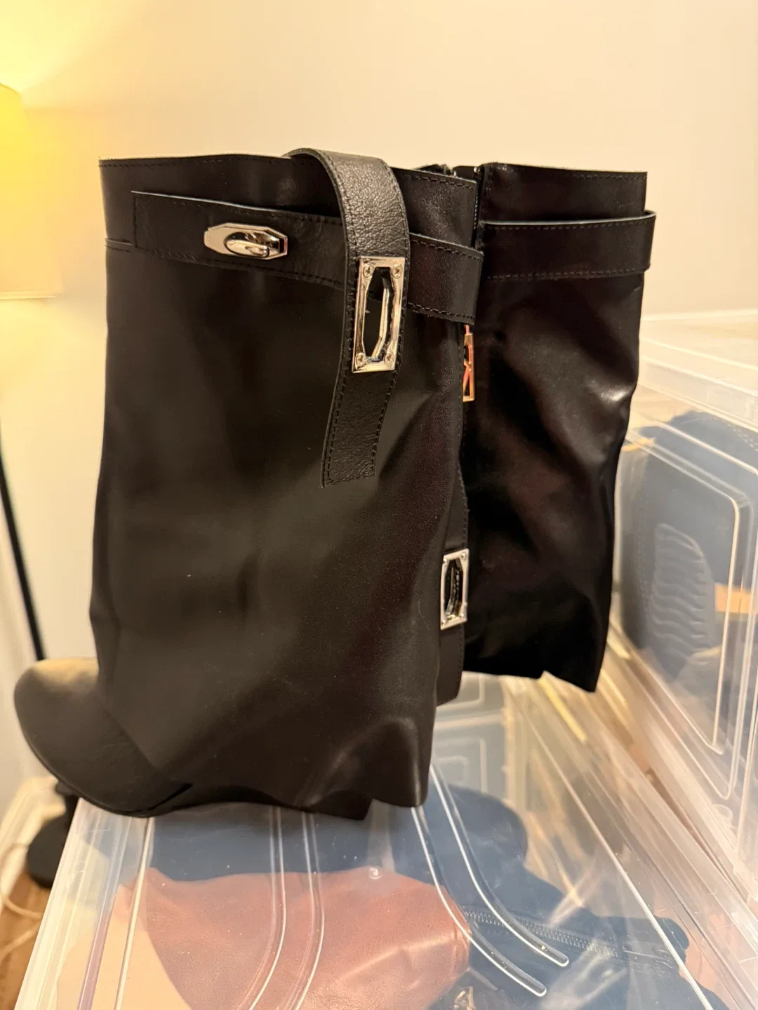 MICHAEL Michael Kors Black Leather Boots - Size 6.5 or 7 image indicator(5)