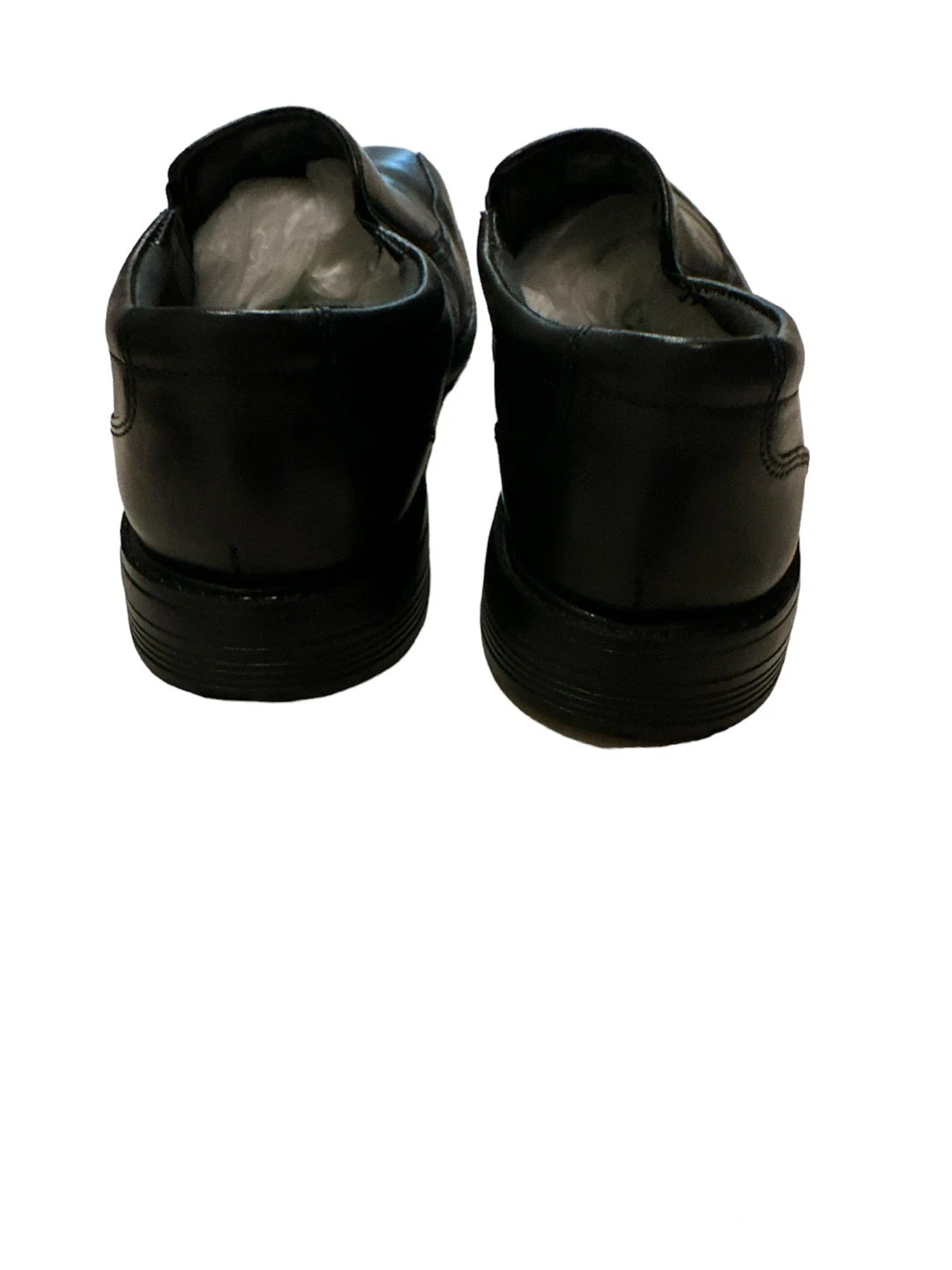 Clarks Mens Black Leather Slip-On Shoes - Size 9 - photo 4