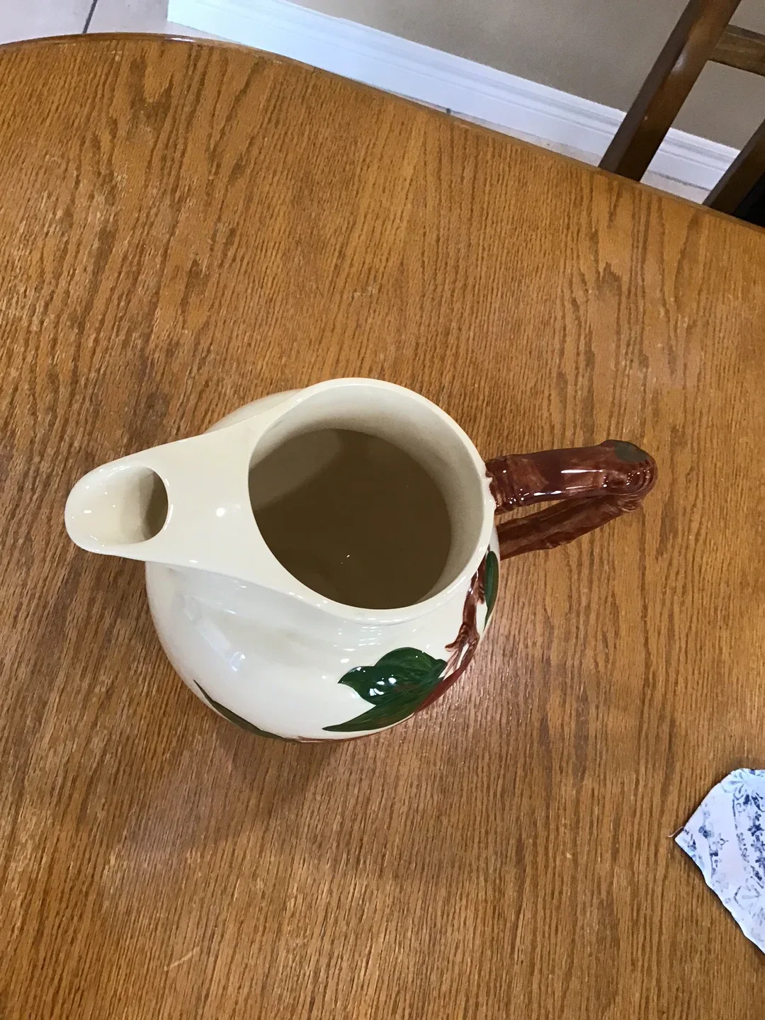 Vintage Stangl Pottery Pitcher with Apple Design image indicator(3)