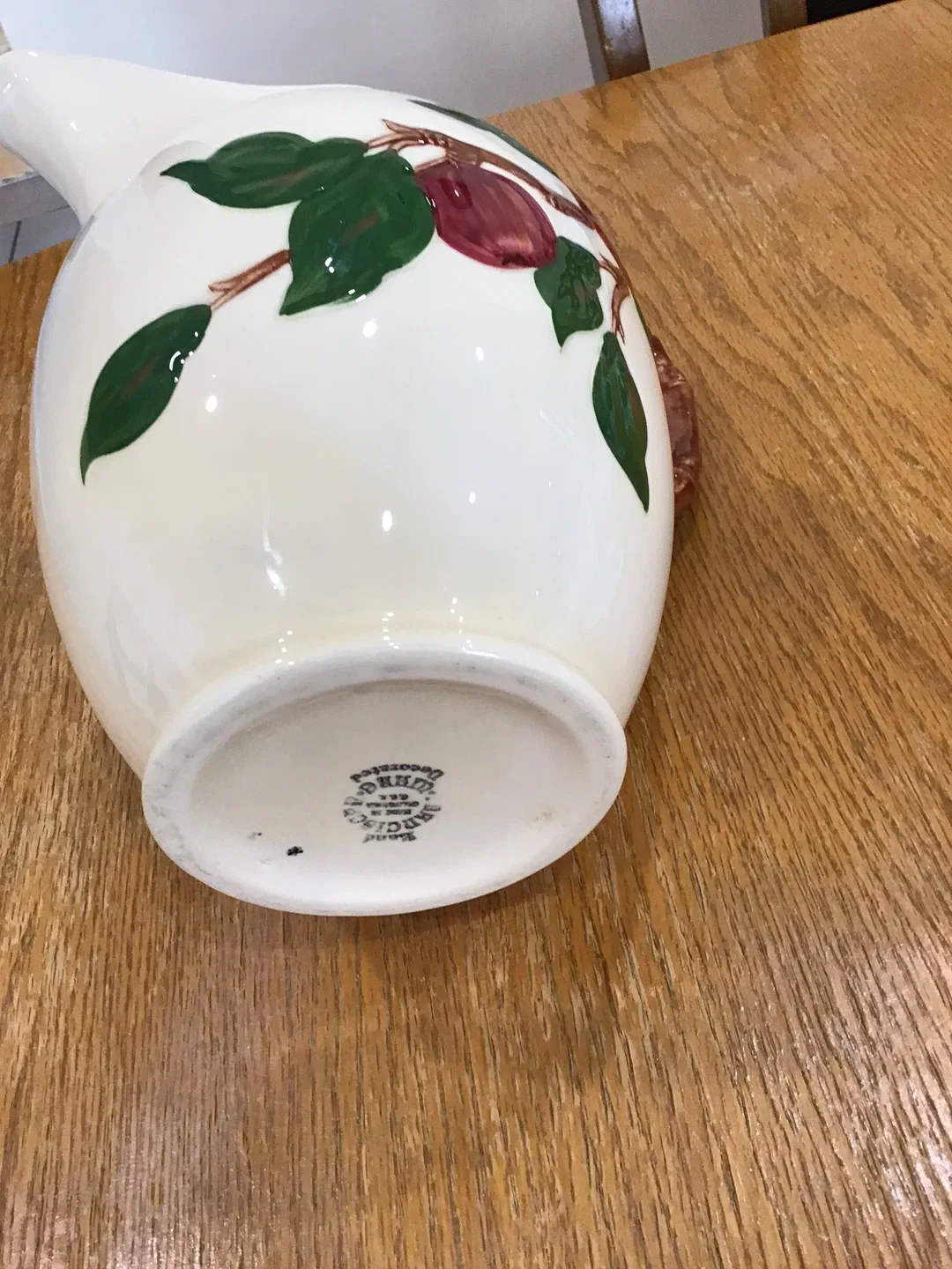 Vintage Stangl Pottery Pitcher with Apple Design image indicator(4)
