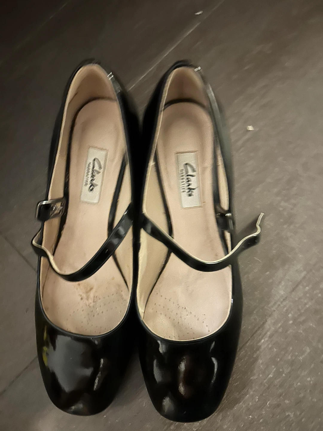 Clarks Narrative Black Patent Mary Jane Shoes