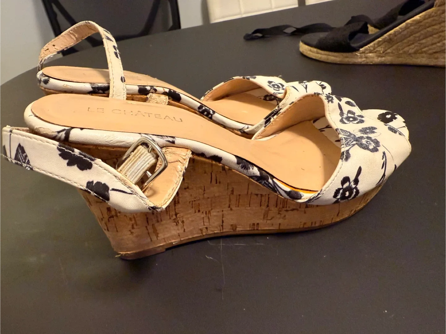 Le Chateau Floral Wedge Sandals - image indicator(2)