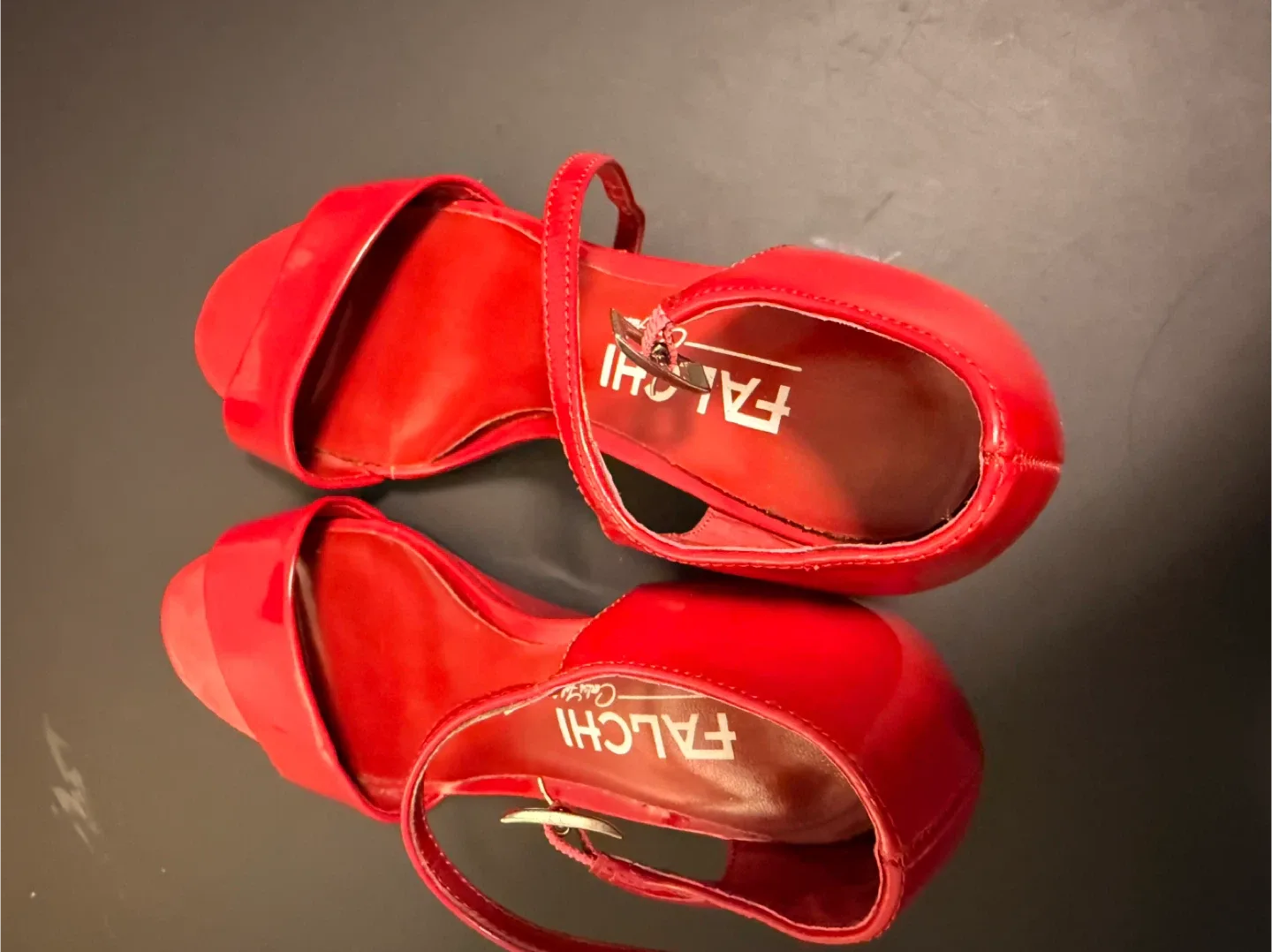Falchi Red Wedge Heels thumbnail
