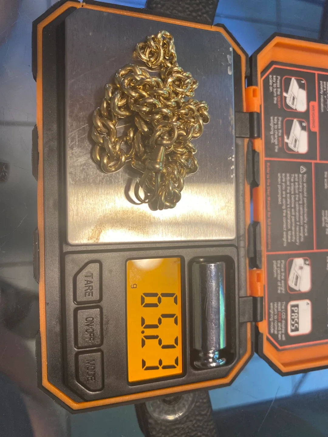 10k Yellow Gold Pocket Watch Chain - 15" Long