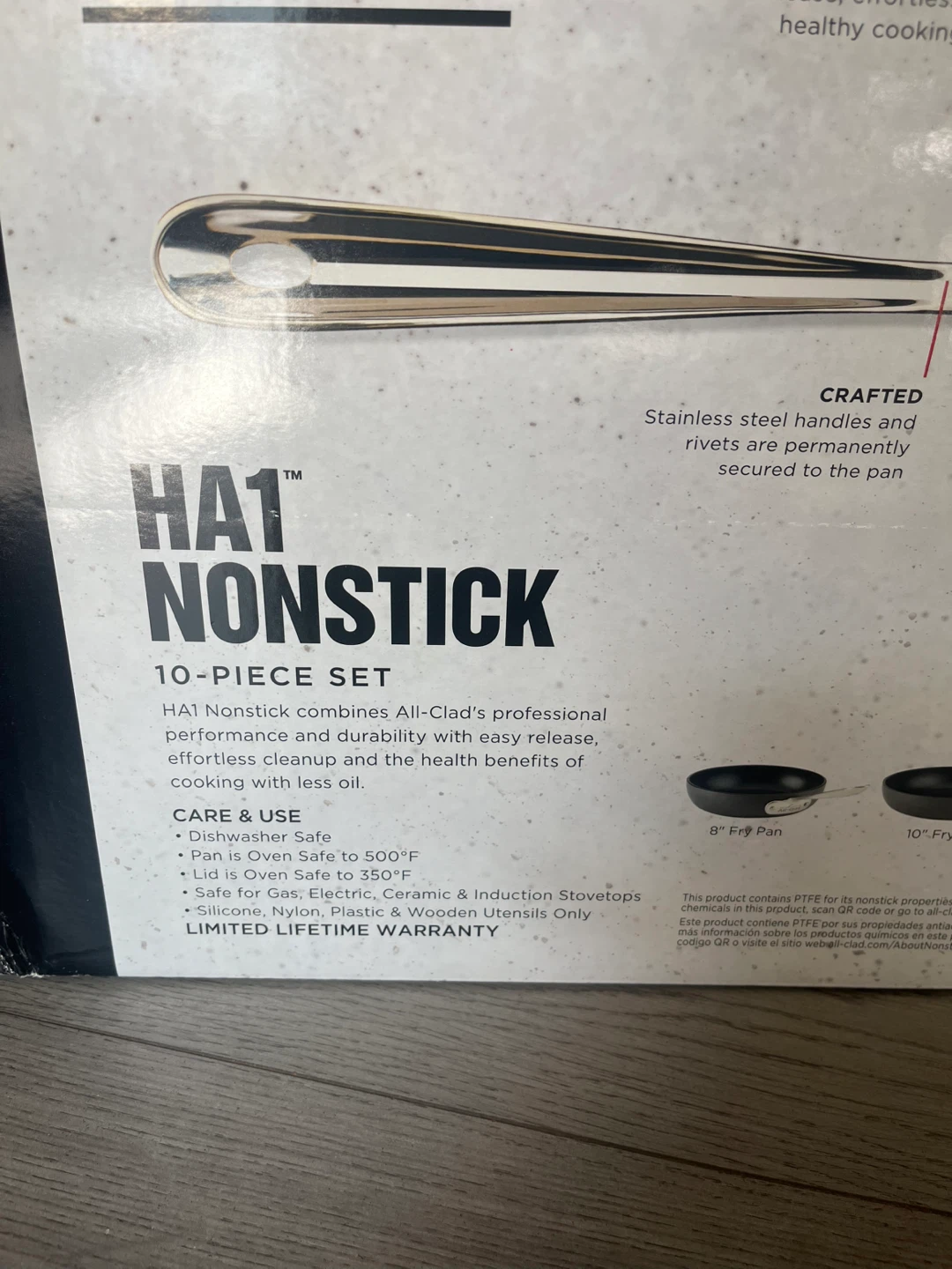 All-Clad HA1 Nonstick 10-Piece Cookware Set - NEW - photo 5