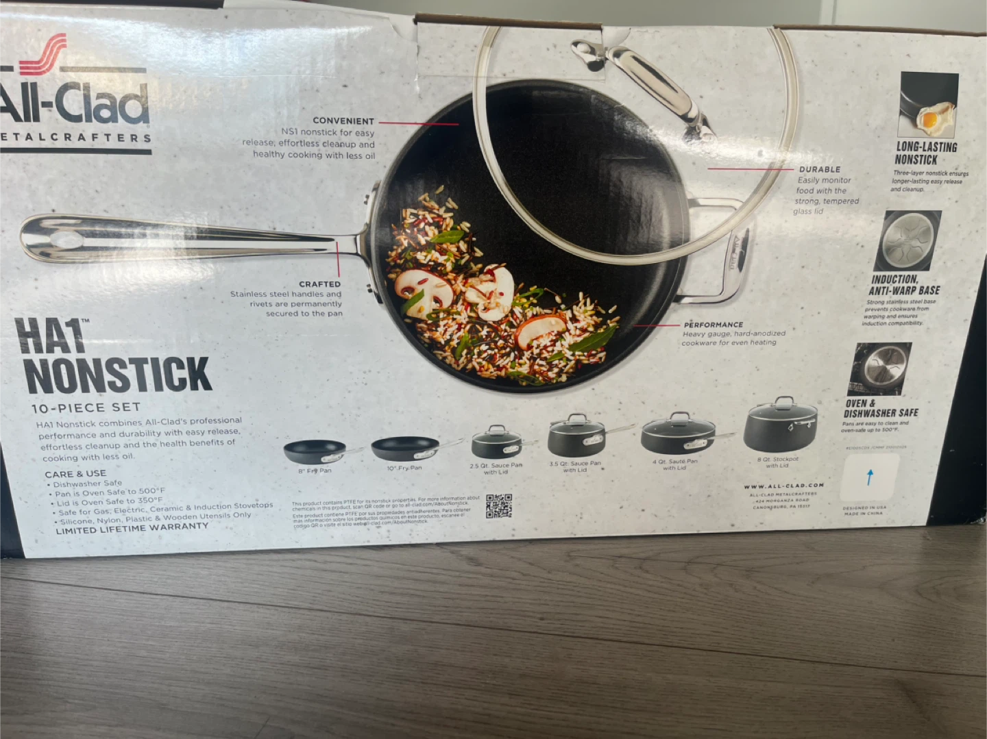 All-Clad HA1 Nonstick 10-Piece Cookware Set - NEW - photo 4