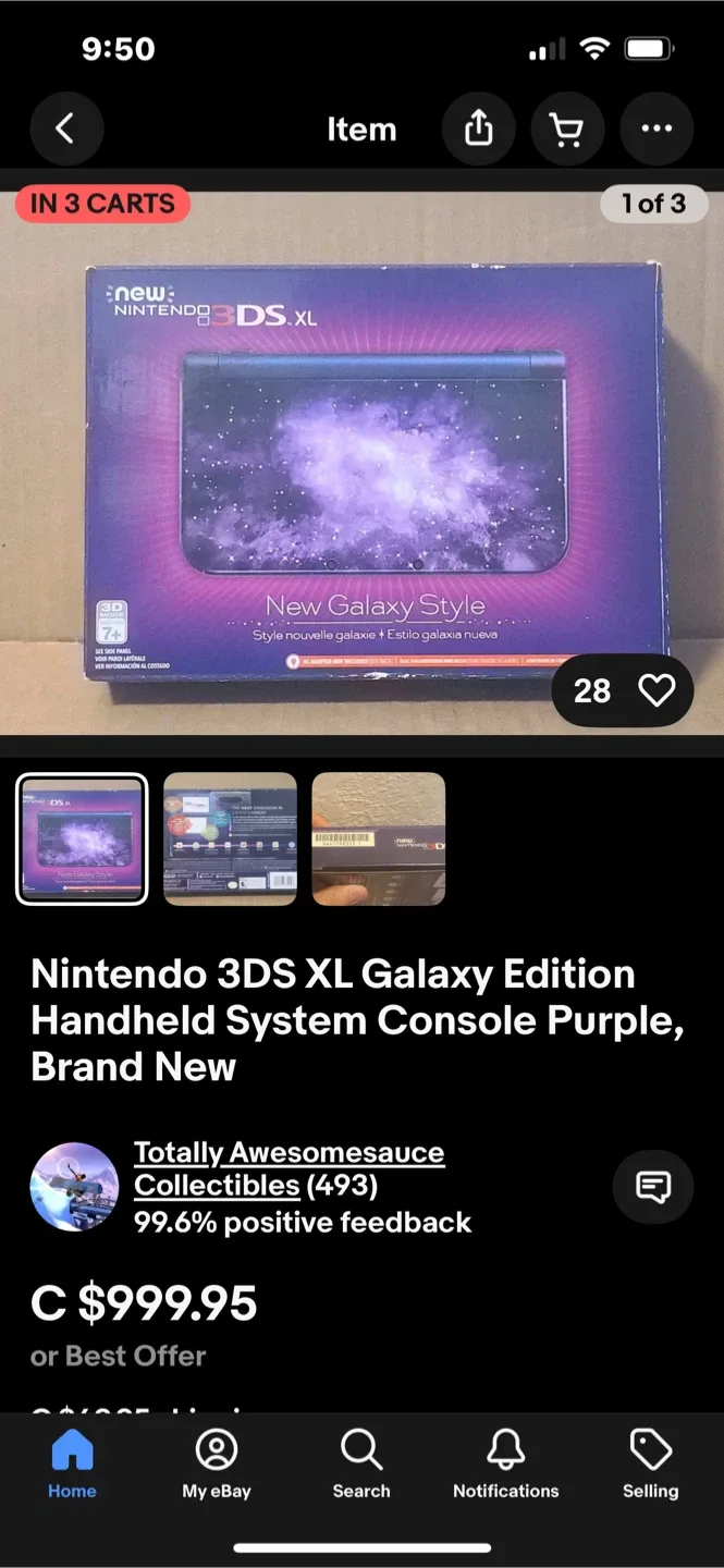 Nintendo 3DSXL Galaxy Edition