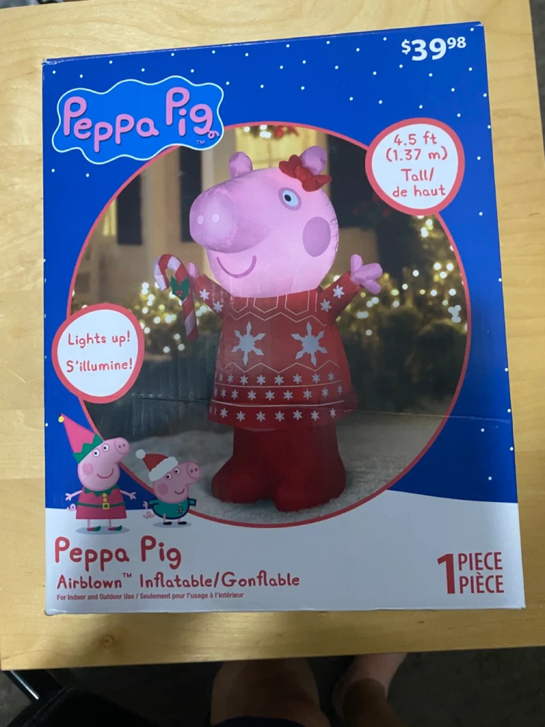 New Holiday  Peppa Pig Airblown Inflatable - 4.5 ft thumbnail