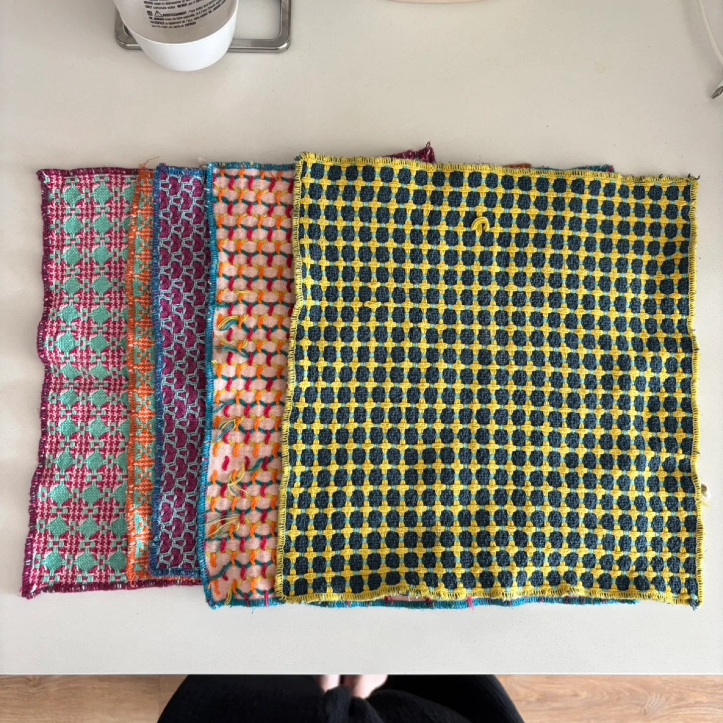 Anthropologie lightly used dish cloths - Geo Jacquard Pattern thumbnail