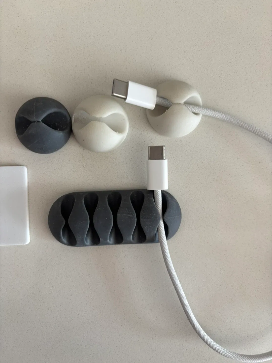 Set of 4 Cable Organizers Silicone Stick On by 3M thumbnail