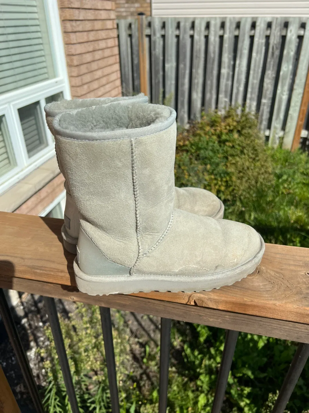 UGG Classic Short Boots, Size 7, Grey thumbnail
