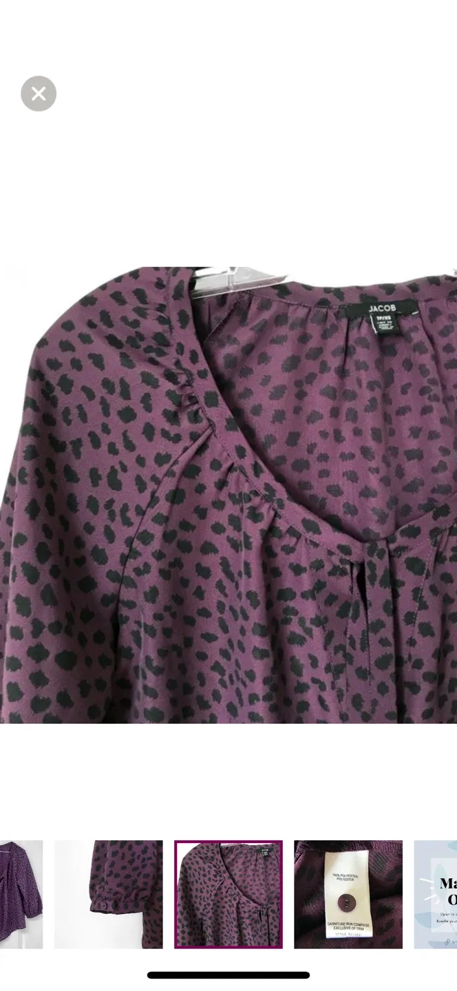 JACOB - Animal Print Button Down Blouse image indicator(2)