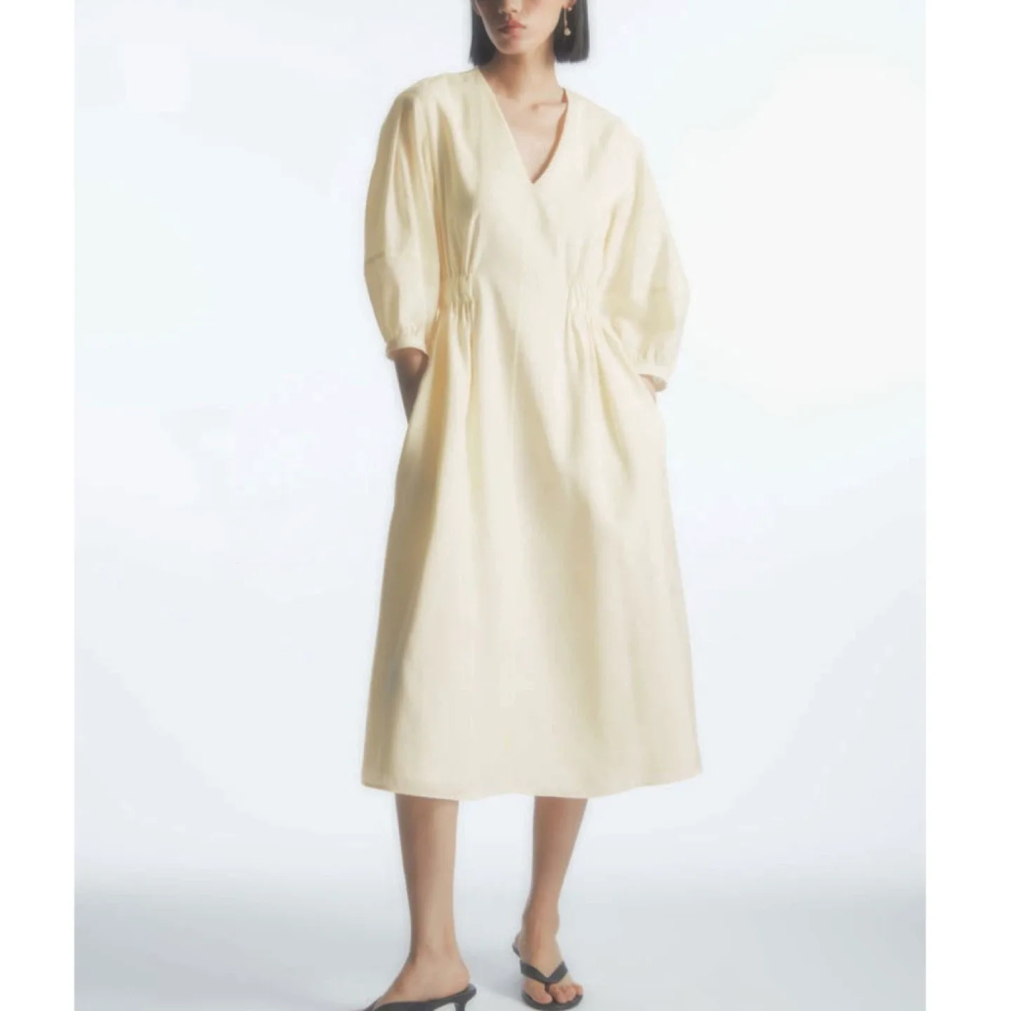 COS Voluminous V-Neck Dress thumbnail