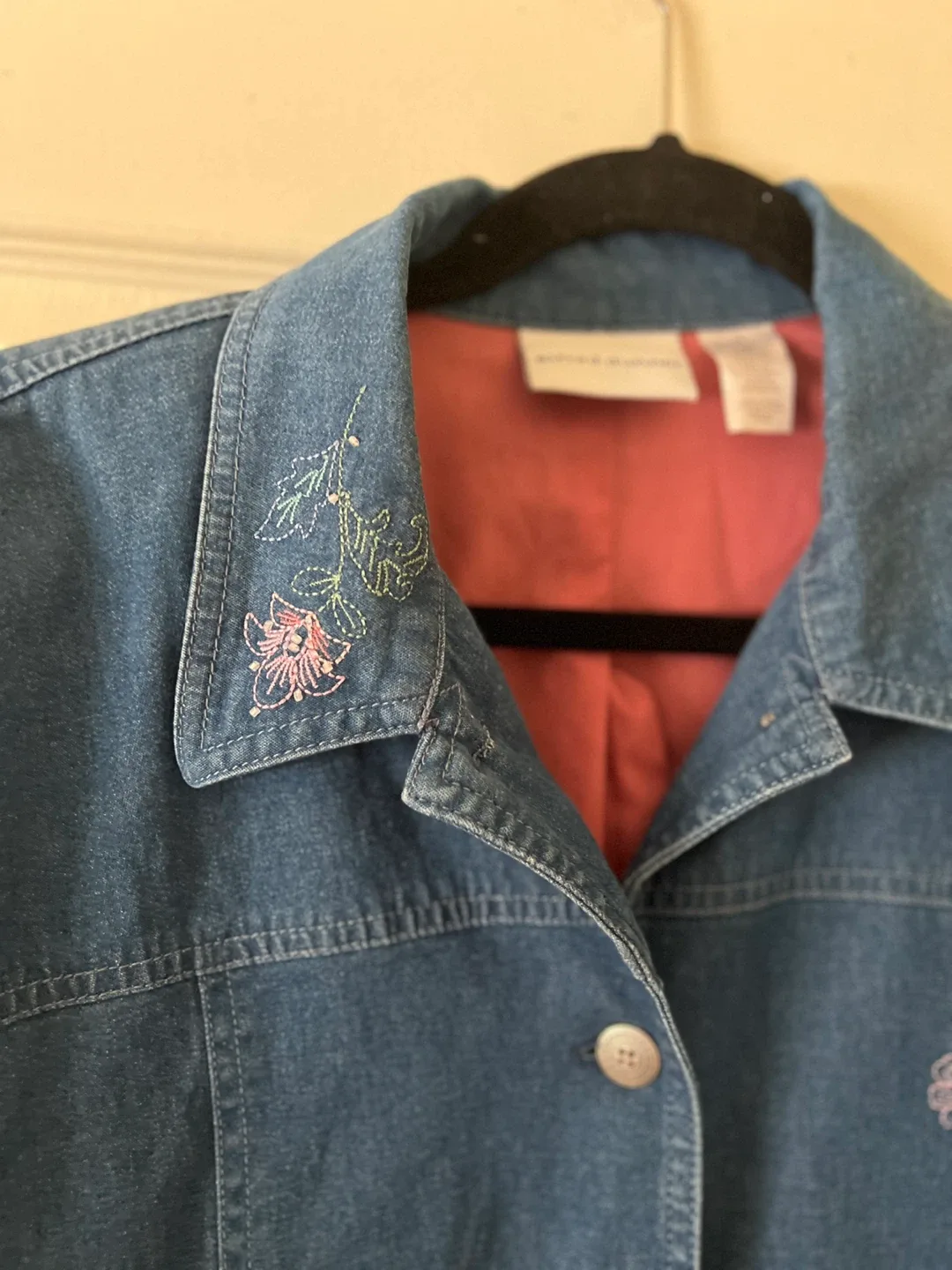 Alfred Dunner Denim Jacket with Floral Embroidery image indicator(2)