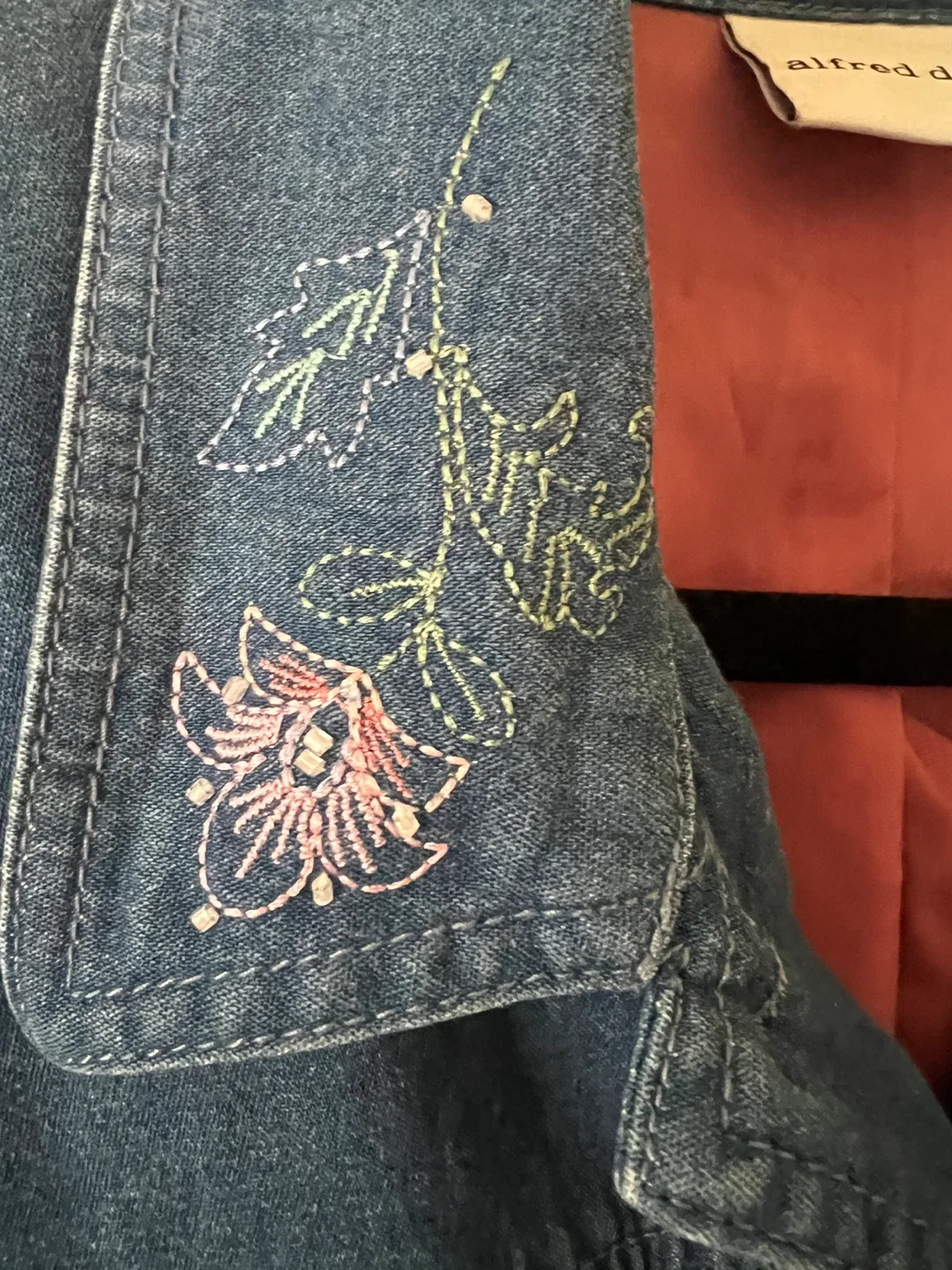 Alfred Dunner Denim Jacket with Floral Embroidery image indicator(5)