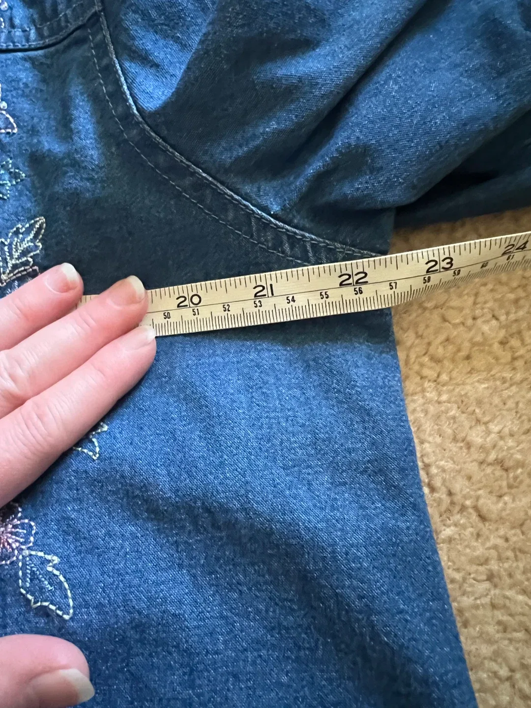 Alfred Dunner Denim Jacket with Floral Embroidery image indicator(6)