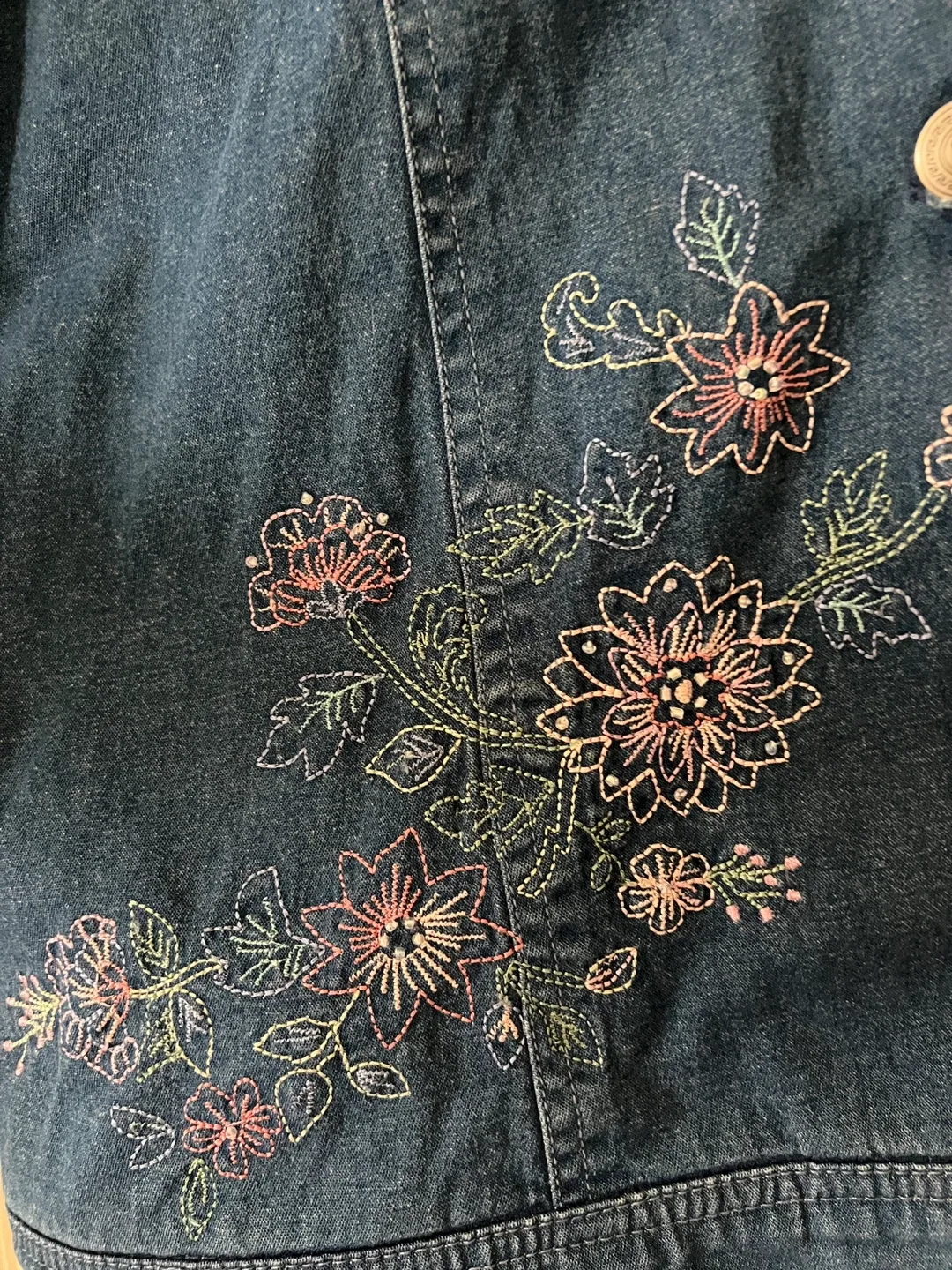 Alfred Dunner Denim Jacket with Floral Embroidery image indicator(4)