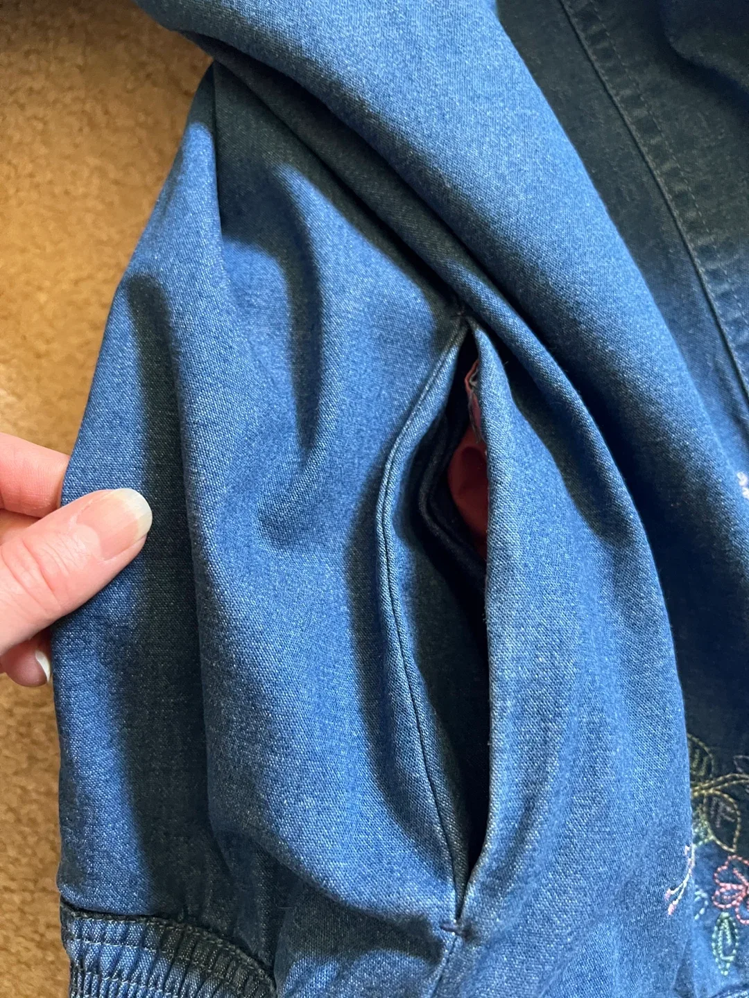 Alfred Dunner Denim Jacket with Floral Embroidery image indicator(10)