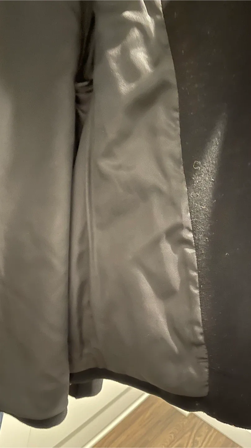 BCBGMAXAZRIA Black Wool A-Line Jacket - Size XXS image indicator(5)