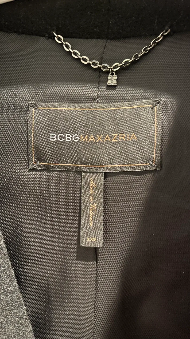 BCBGMAXAZRIA Black Wool A-Line Jacket - Size XXS image indicator(3)