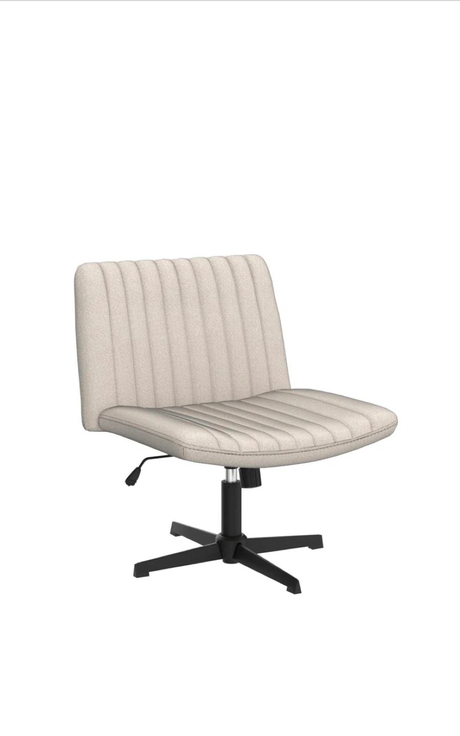 Beige Ribbed Swivel Desk Chair - photo 3