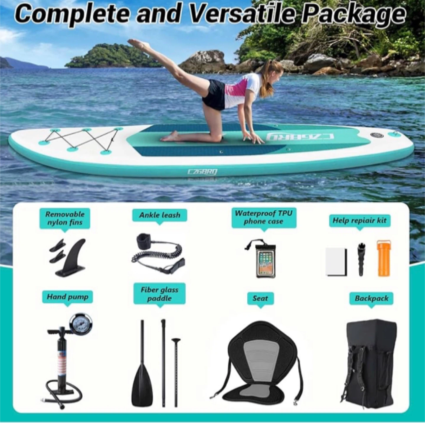 CZGBRO Inflatable Stand Up Paddle Board (SUP) 10'6" - photo 3