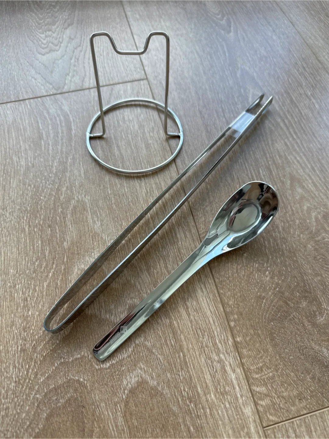 Stainless Steel Tongs/ cooking clips, tong holder and spoon set thumbnail