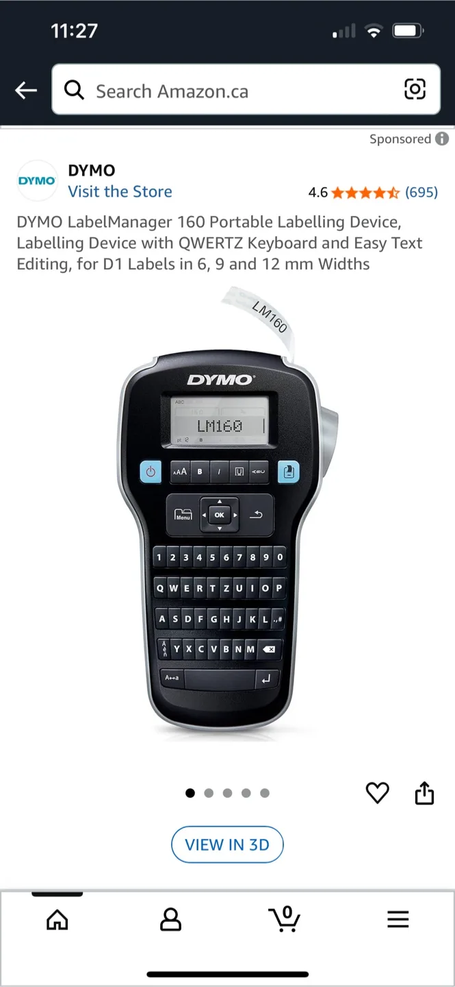 DYMO LabelManager 160 Portable Label Maker thumbnail