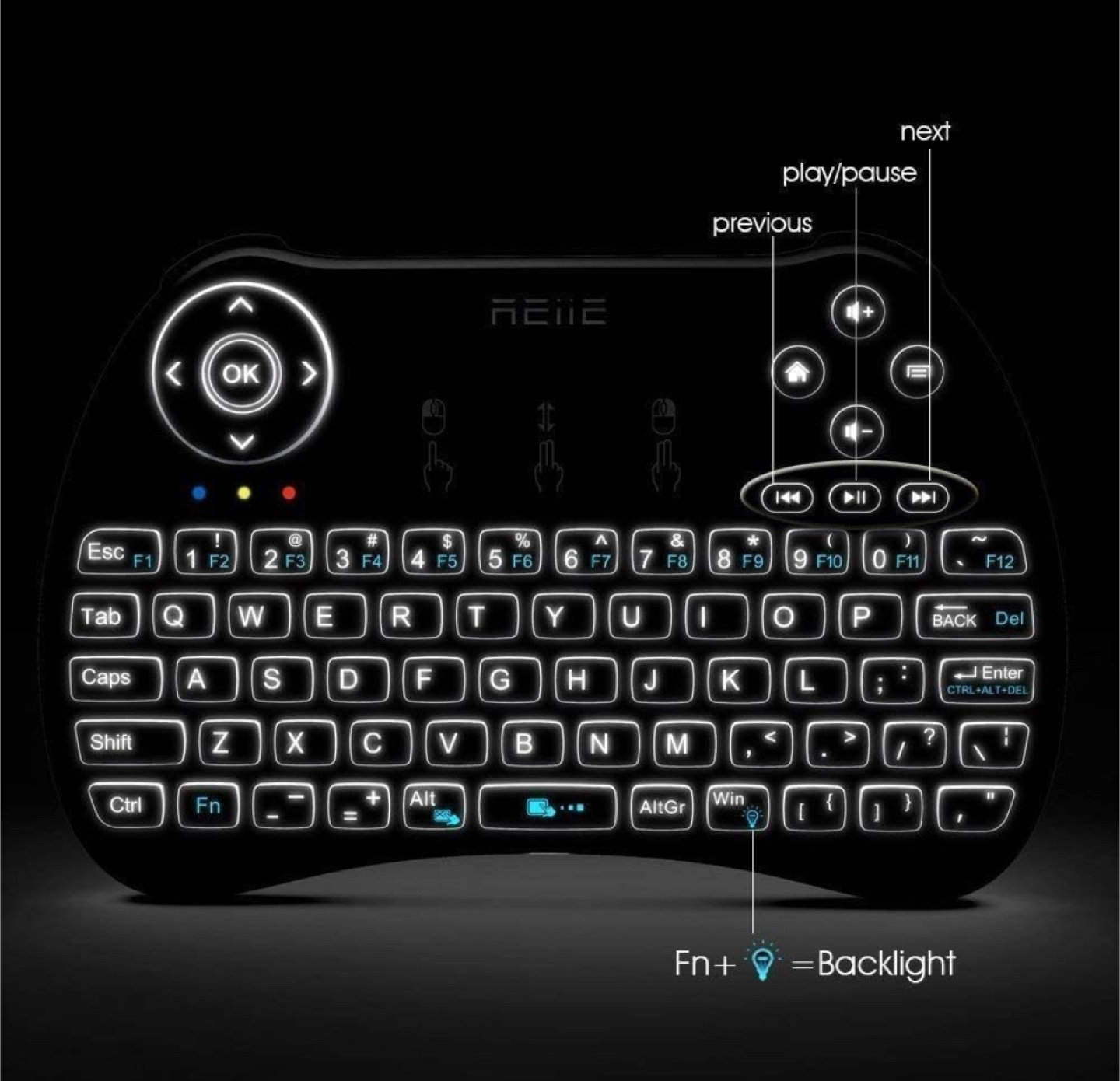 Mini Wireless Keyboard with Touchpad - photo 4