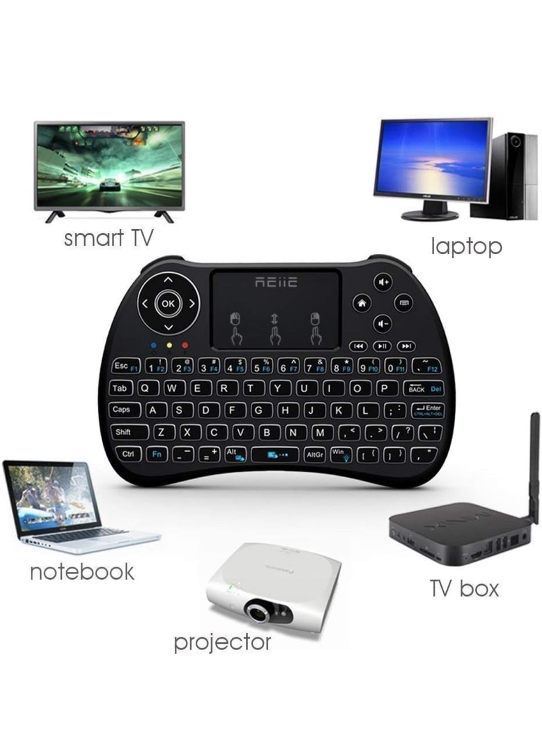 Mini Wireless Keyboard with Touchpad