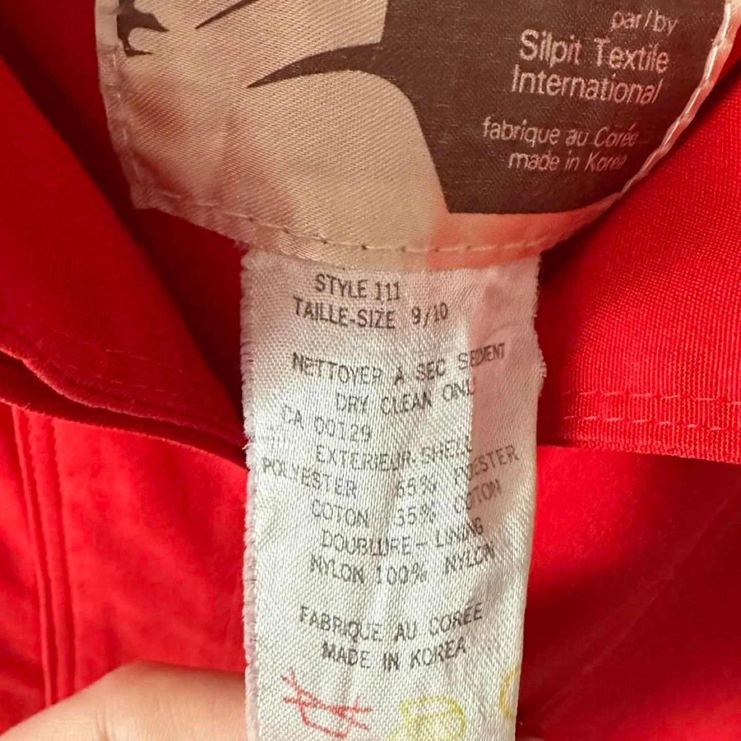 Red vintage 80s trench coat image indicator(8)