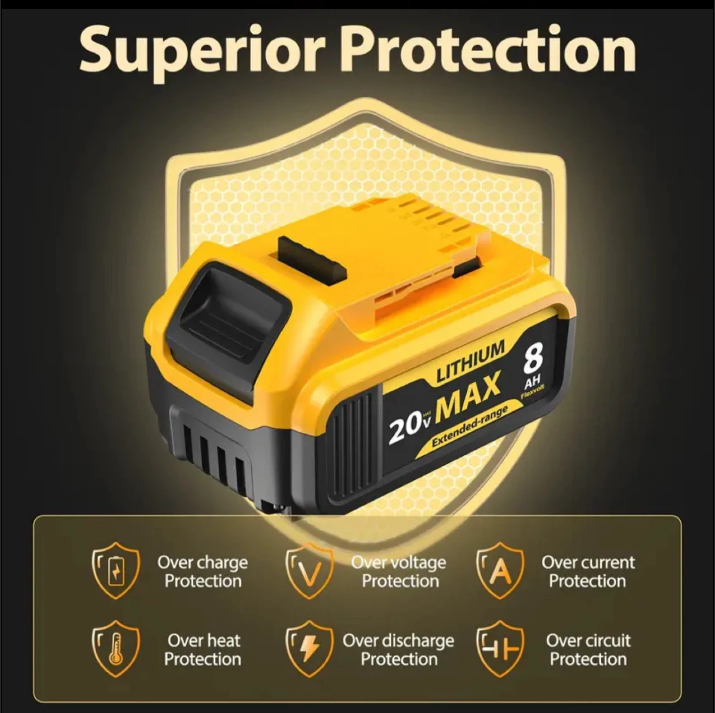 20V MAX 8Ah Lithium Battery - Extended Range - photo 3
