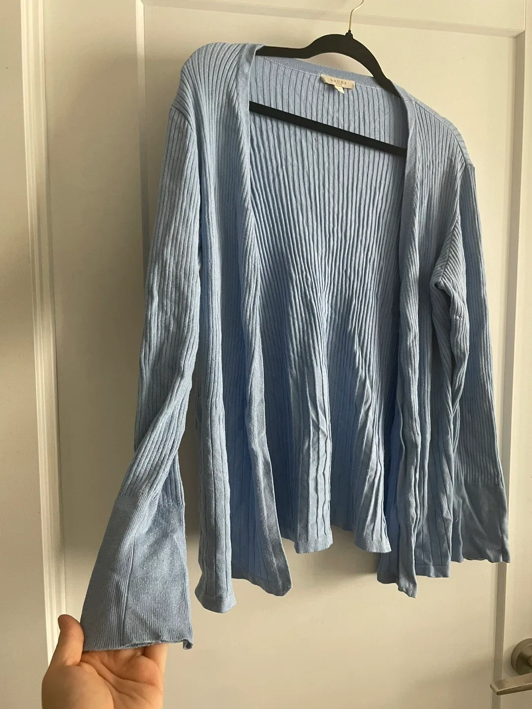 Laura Plus Size X Blue Cardigan image indicator(3)