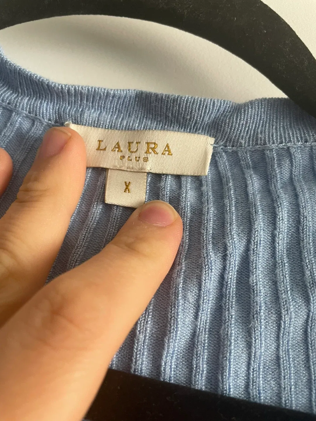 Laura Plus Size X Blue Cardigan image indicator(5)