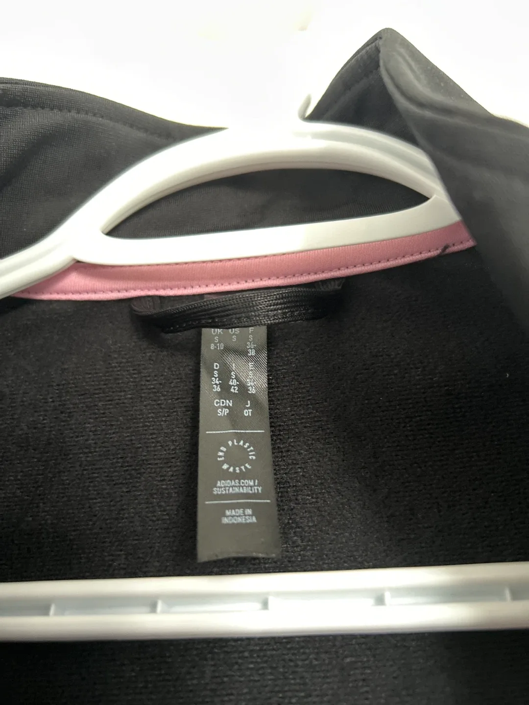 Adidas Track Jacket - Black & Pink, Size S image indicator(2)