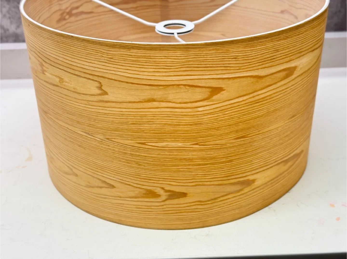 Real Wood Grain Lamp Shade 20”D x 12”H image indicator(6)