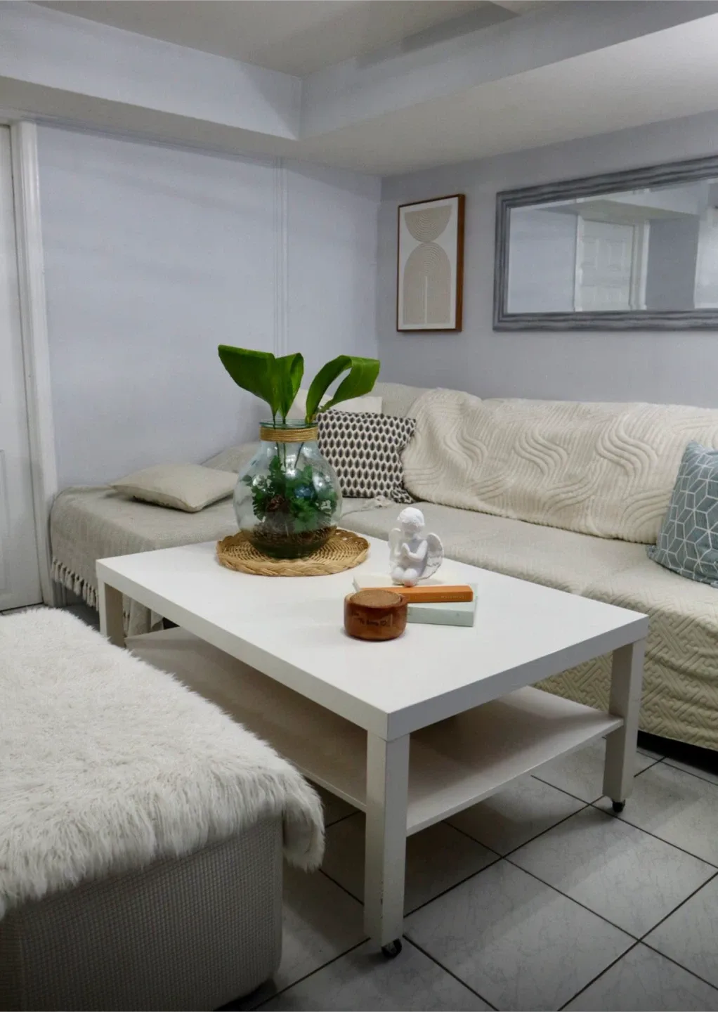 White Coffee Table with Bottom Shelf image indicator(2)