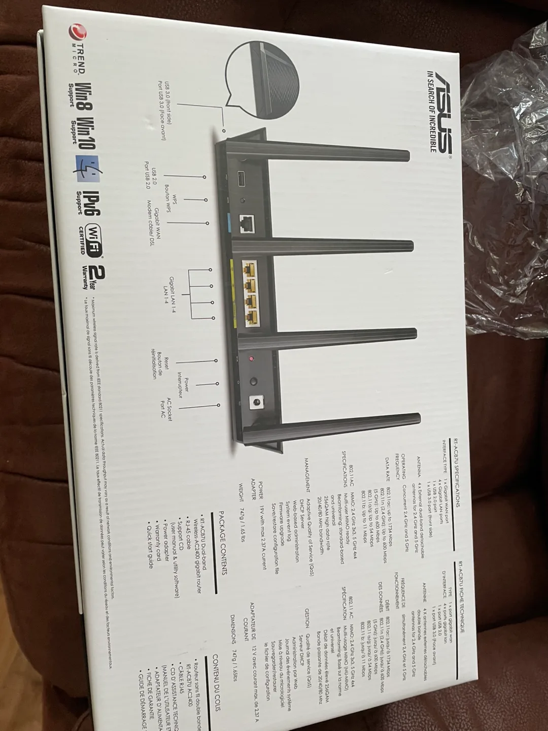 ASUS RT-AC87U AC2400 Dual Band Router - Like New! image indicator(6)
