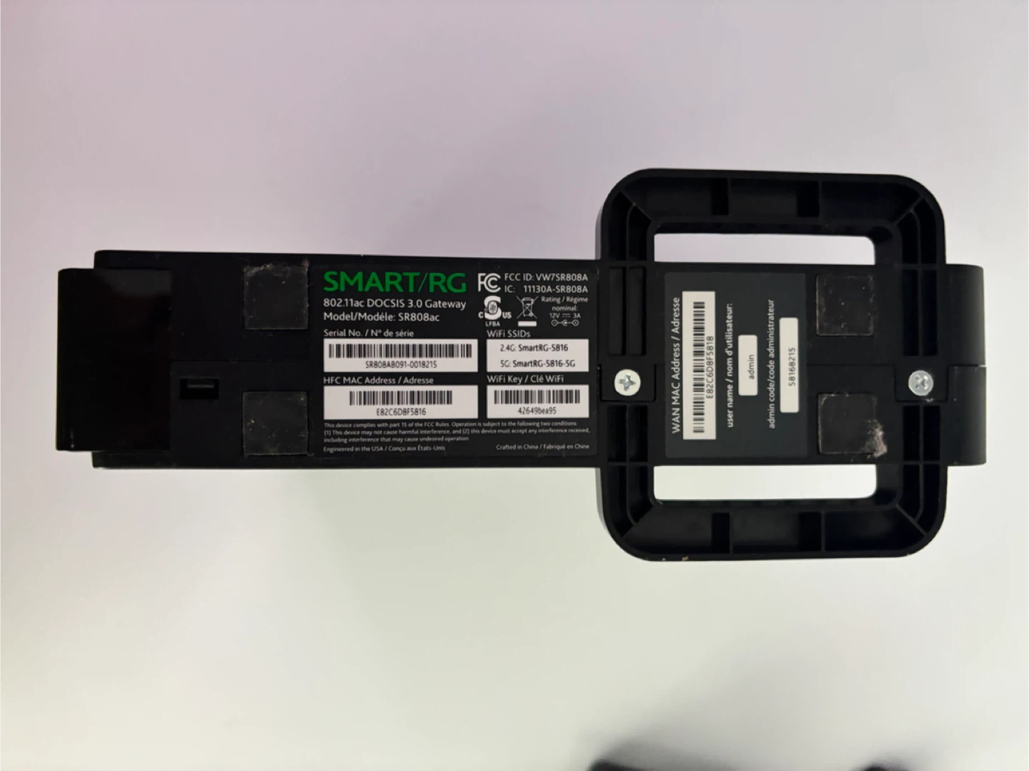 SMART/RG SR808AC DOCSIS 3.0 Gateway Modem - photo 3