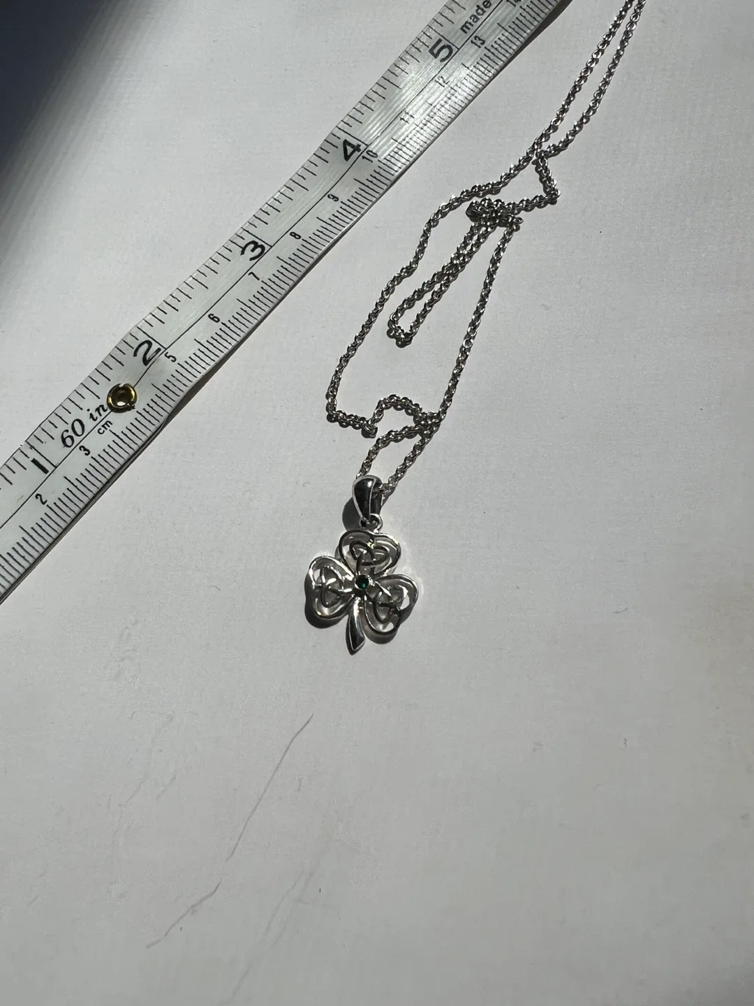 Silver Shamrock Pendant Necklace image indicator(5)