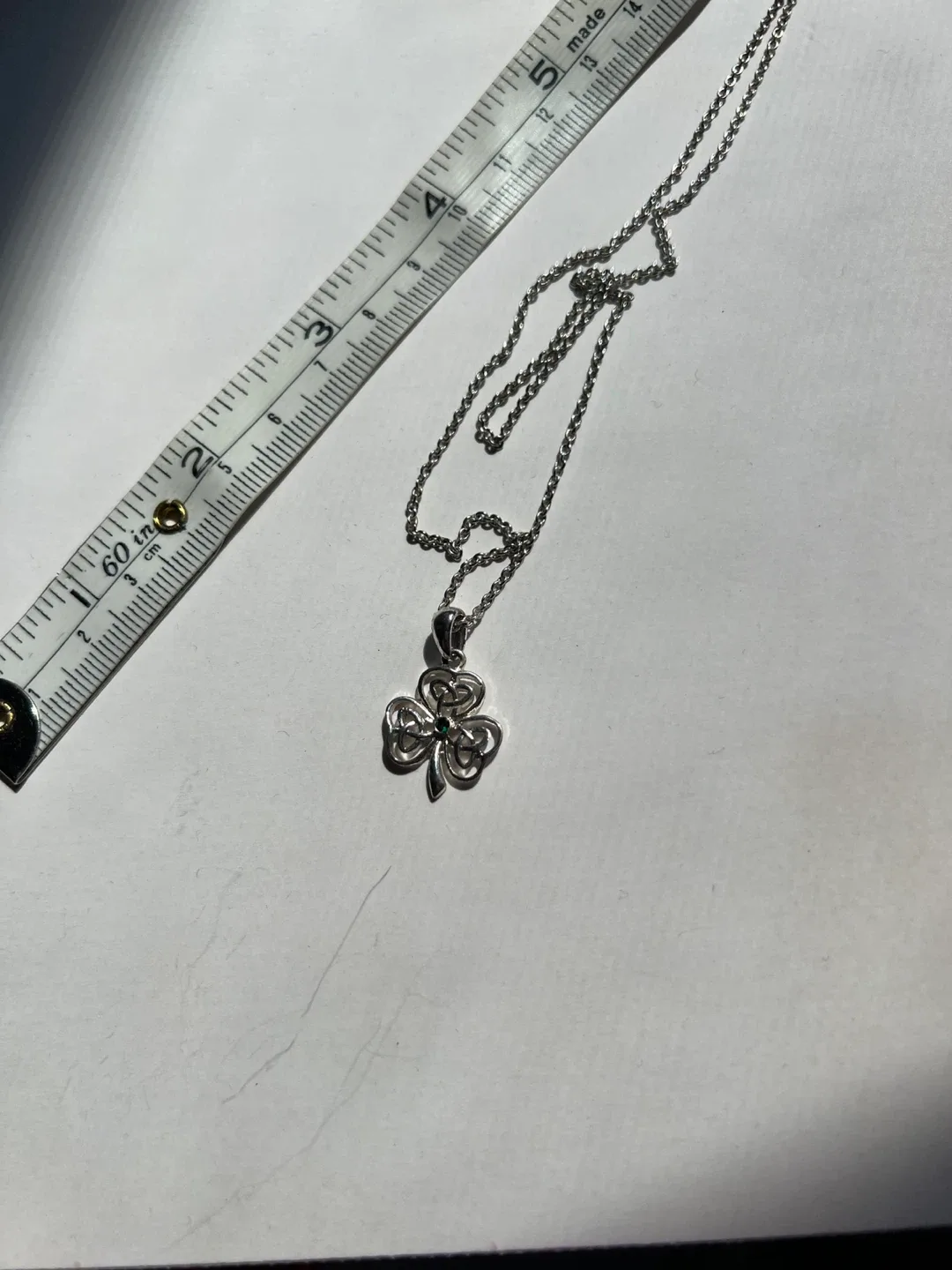 Silver Shamrock Pendant Necklace image indicator(4)