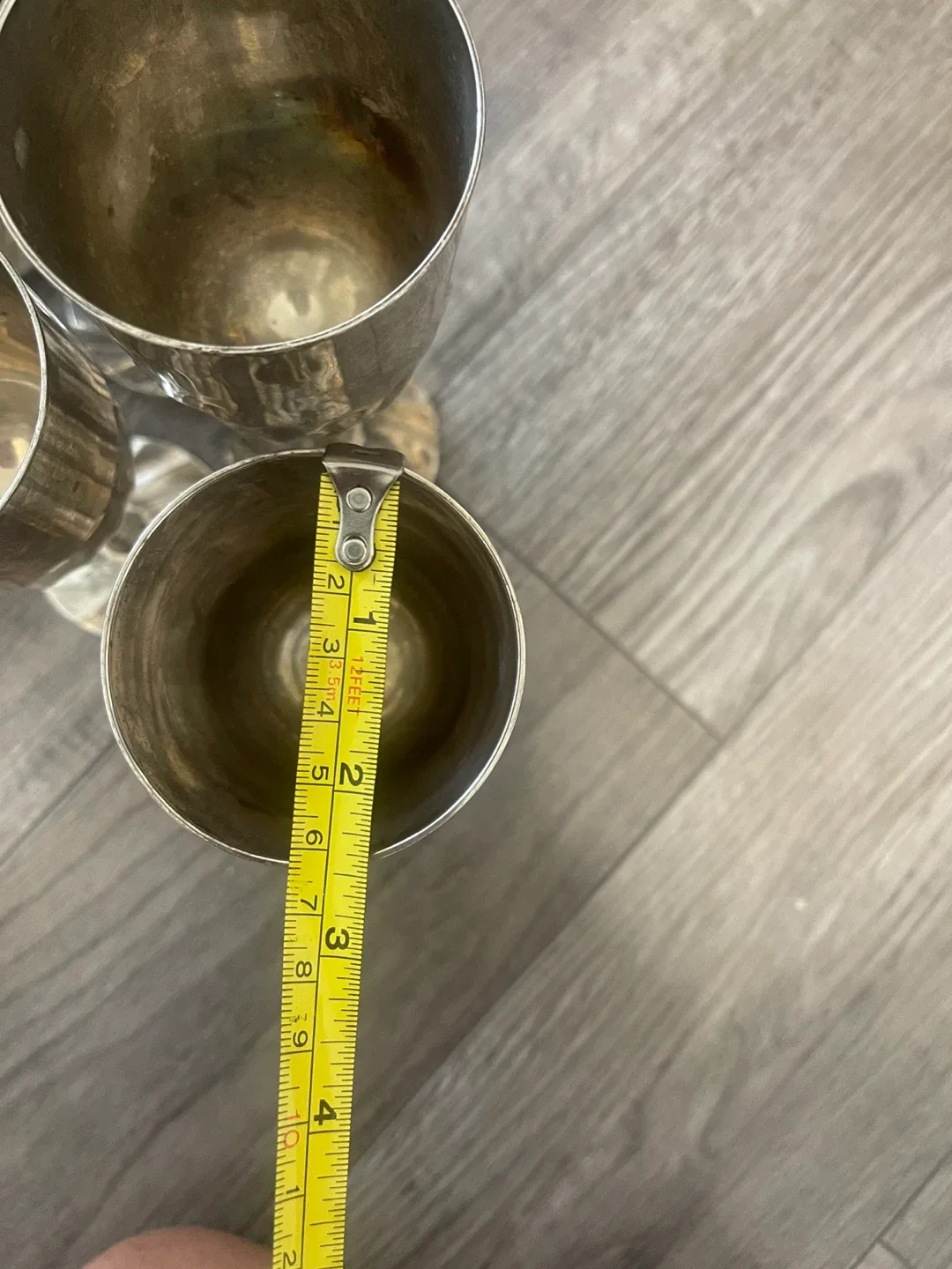 Vintage Silver Plated Wine Goblets Set of 9 image indicator(9)