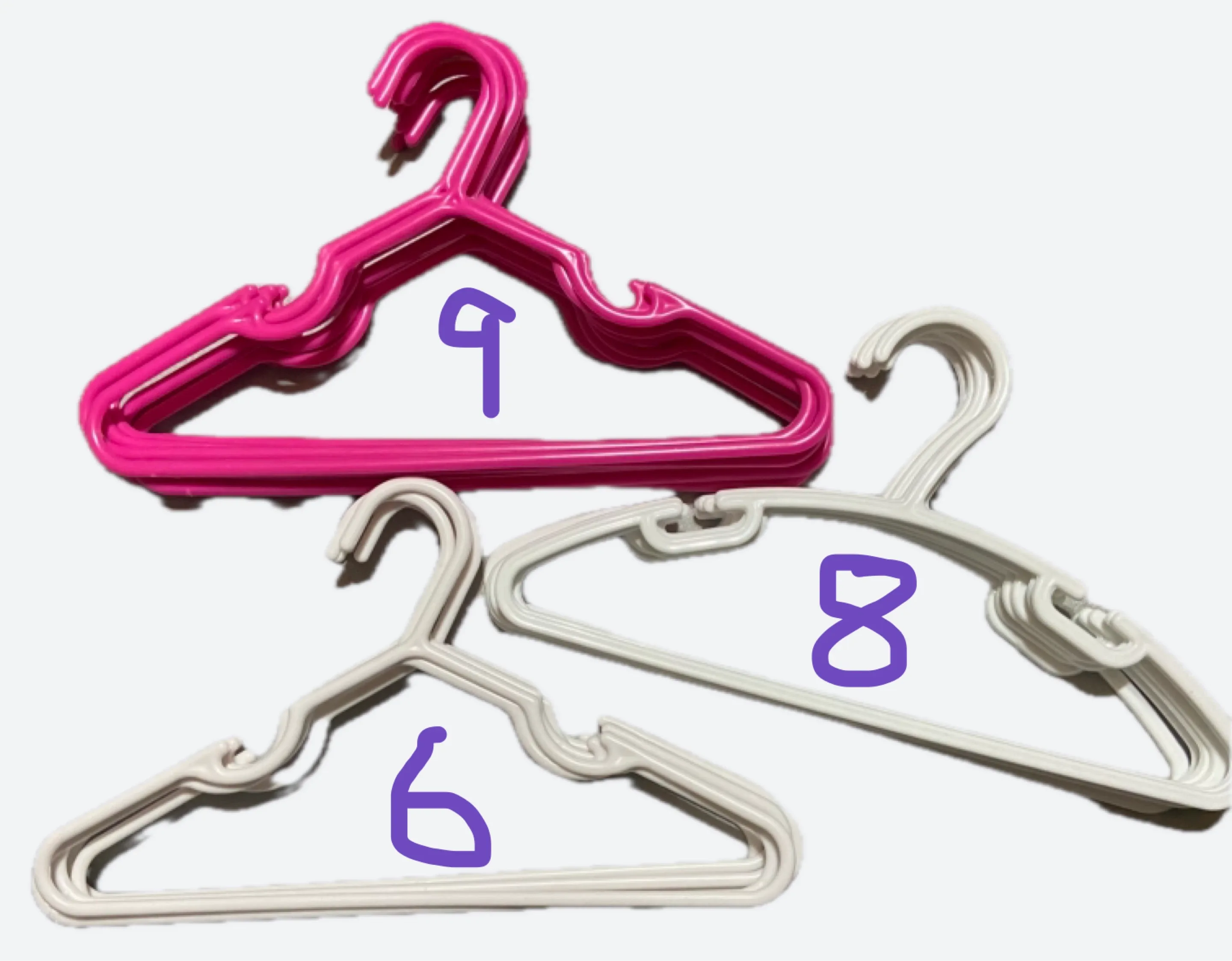 Clothes Hangers - Pink & White thumbnail