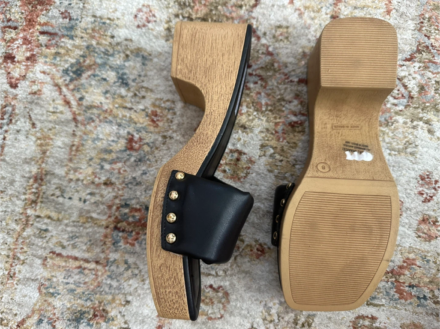 Steve Madden Black Leather Clogs - Size 8 - photo 4